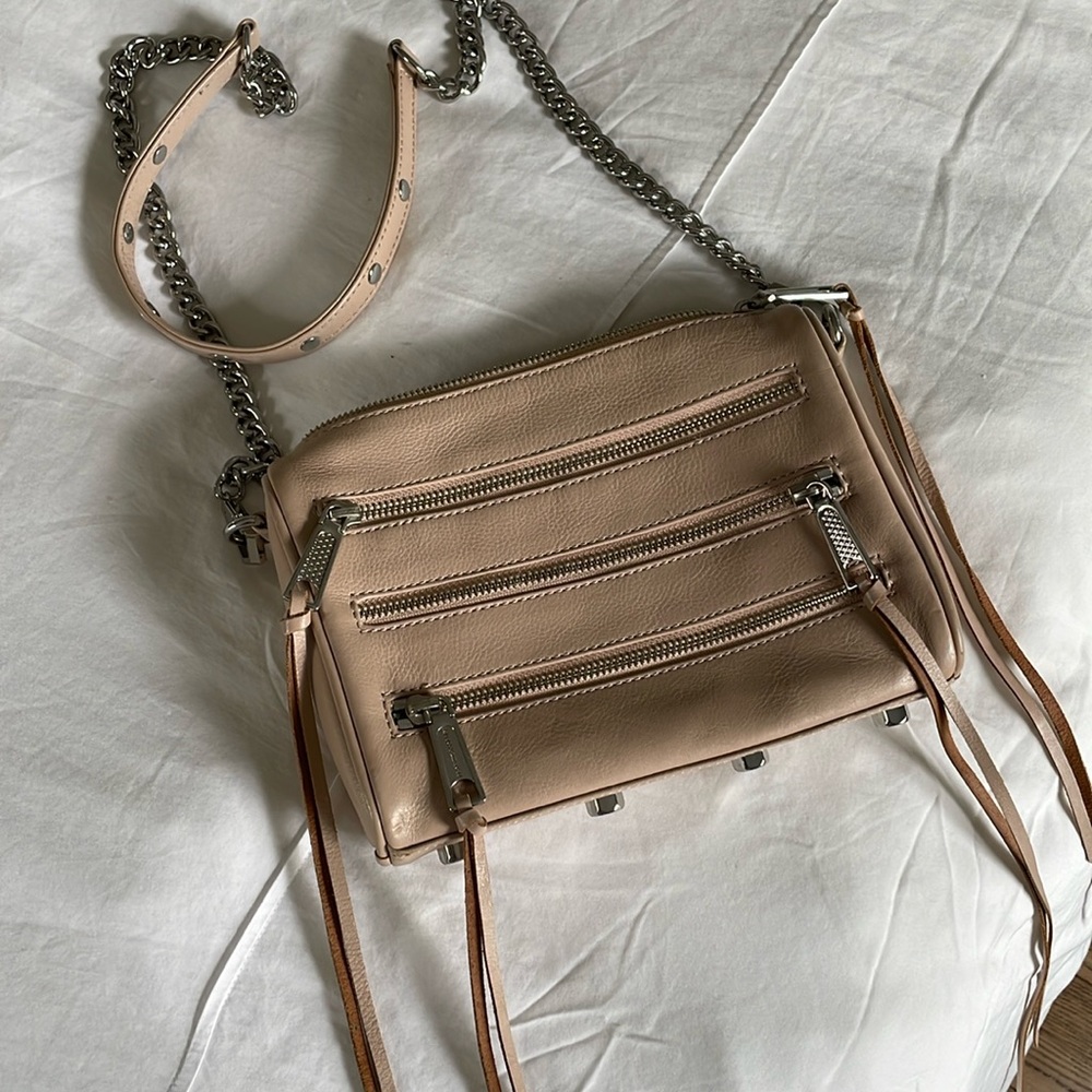 Rebecca Minkoff Blush Nude Zip Crossbody bag